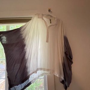 Flowy light blow, slightly tie died blouse